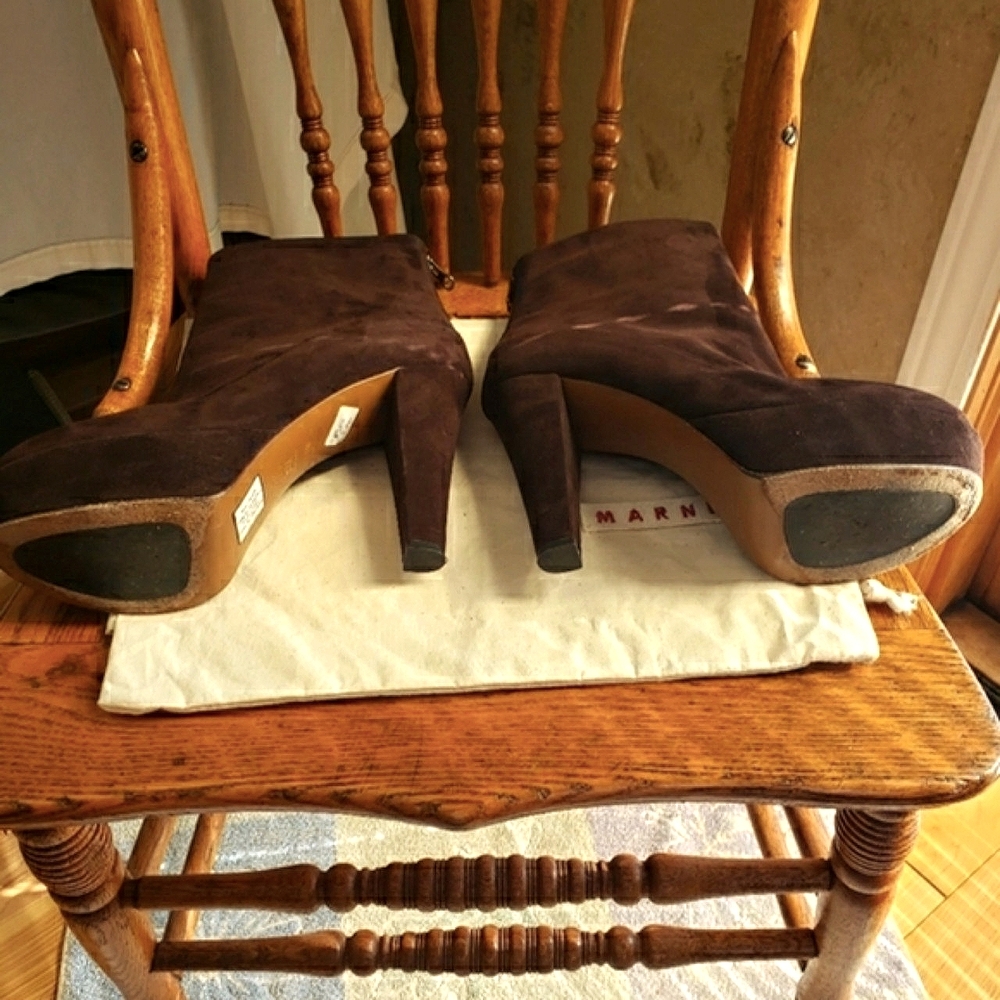 Marni HL Ankle Suede Leather Boots Style:#STMS616G12 EURO 40 US 9-9.5 - Picture 12 of 13